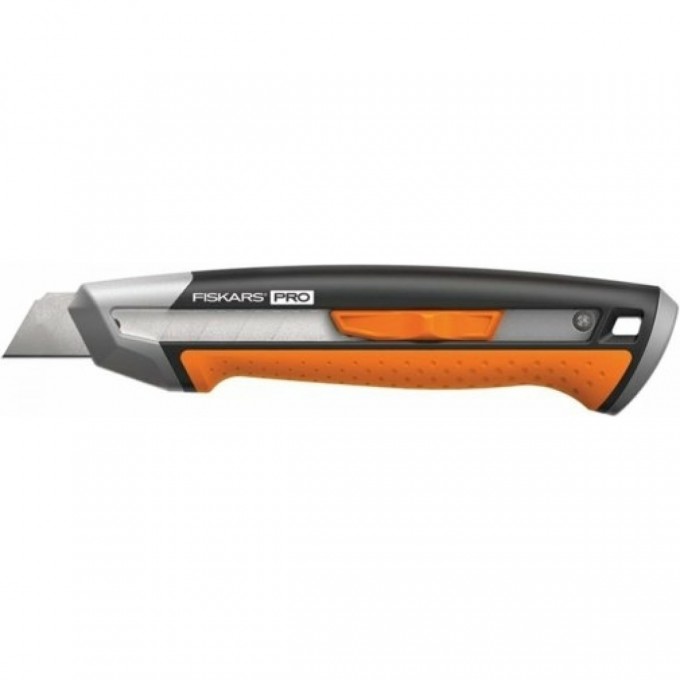 Нож строительный FISKARS CARBONMAX с выдвижным , сменным лезвием 18мм 1027227 Нож строительный FISKARS CARBONMAX с выдвижным , сменным лезвием 18мм 1027227